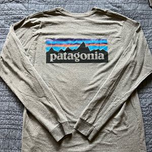 grey Patagonia long sleeve shirt